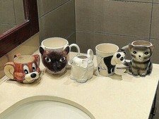 Animal Mug Collection > Five Delightful Full Size Unique Ceramic Animal Mugs