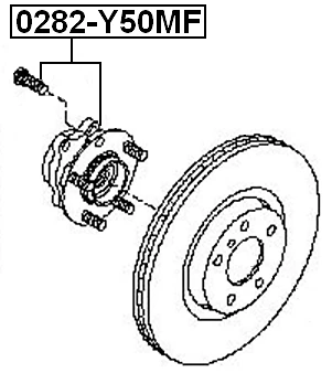Front Wheel Hub Febest 0282-Y50MF Oem 40202-EJ70A - Image 2 of 3