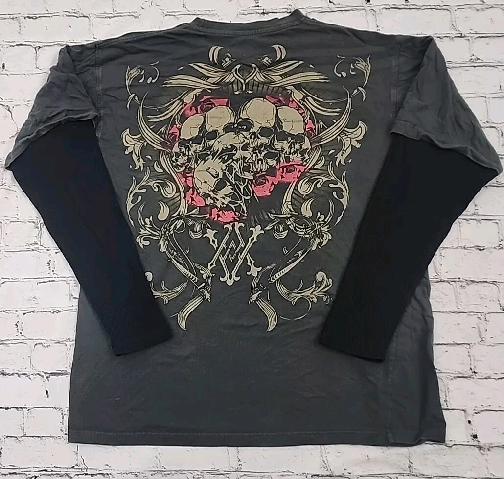 T-shirt enfants à manches longues mélangé gris 140 Unico / Gris | Leroy