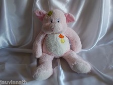 Doudou cochon rose, blanc, Logitoys
