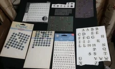 Rub-on Transfers Letters and Symbols Stickers Lot