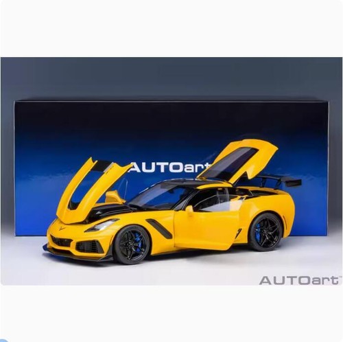 AUTOart 1/18 CHEVROLET CORVETTE soldes C7 ZR1 Diecast Model Car Gifts Black/White