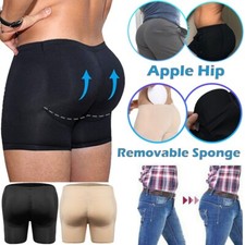 Men Padded Hip Enhancer Booty Booster Pants Boxer Briefs Body Shaper Underwear