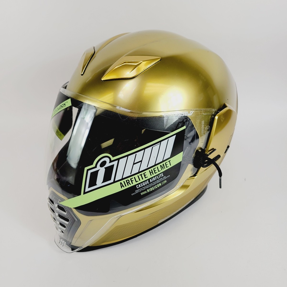 ICON AIRFLITE JEWEL ゴールド ヘルメット Icon Gold Airflite Jewel MIPS Motorcycle Full Face Helmet - Small