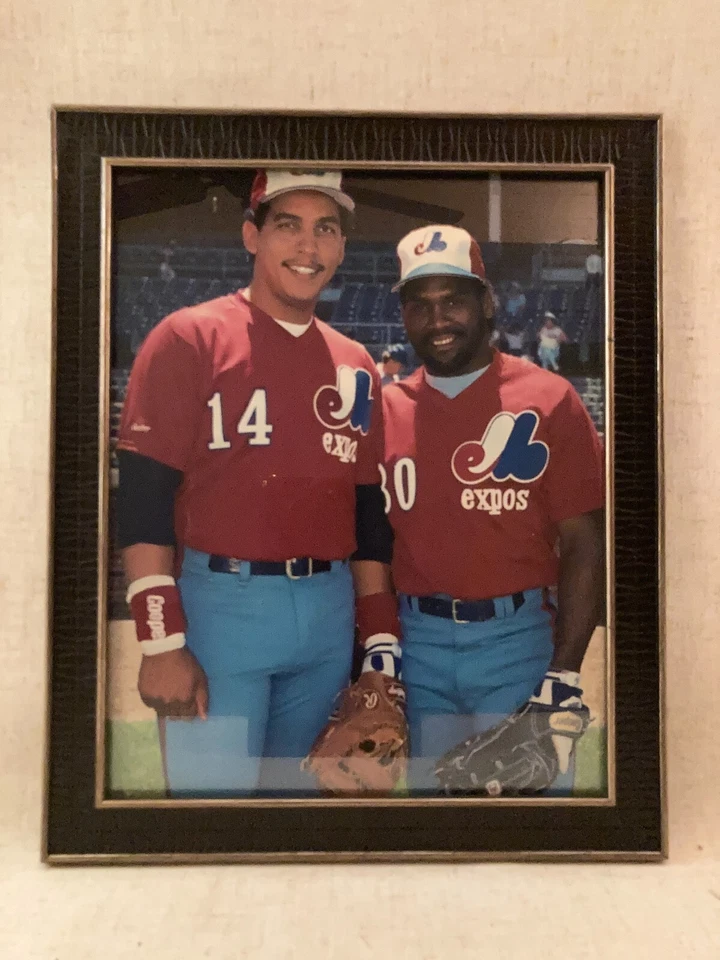 Andres Gallaraga, Tim Raines Expos 8x10 Framed Photo Print; 2 cards 1982 1990 - Image 2 of 4