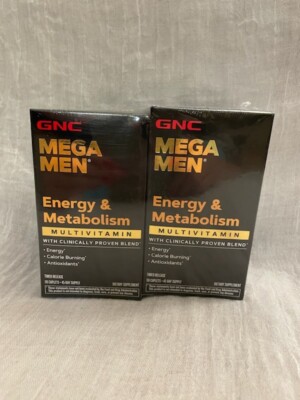 GNC Mega Men's Energy and Metabolism 180 Caps - Multivitamin 2x90 ct, Exp 9/2026