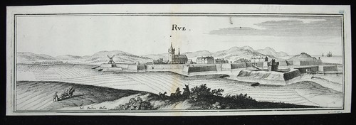 Jan I Peeters Delin (1624-1678) Città Strada Cappella Spirito Santo, Xvii Secolo