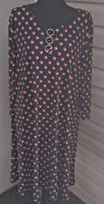 ZOE+PHOEBE WOMAN SIZE 2X BLACK DRESS WITH PINK & WHITE POLKA DOTS