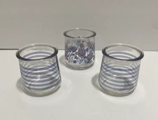 Vintage Yoplait OUI Glass Yogurt Jars - Lot of 3