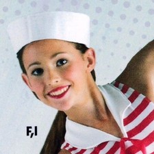 NWT cotton twill Sailor Hat Gob white one size child adult