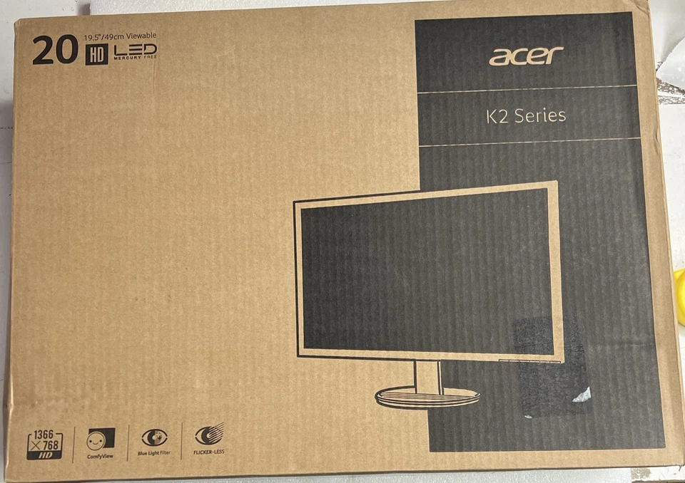 New Acer K202HQL 19.5 inch Widescreen LCD LED Monitor - Image 2 of 3