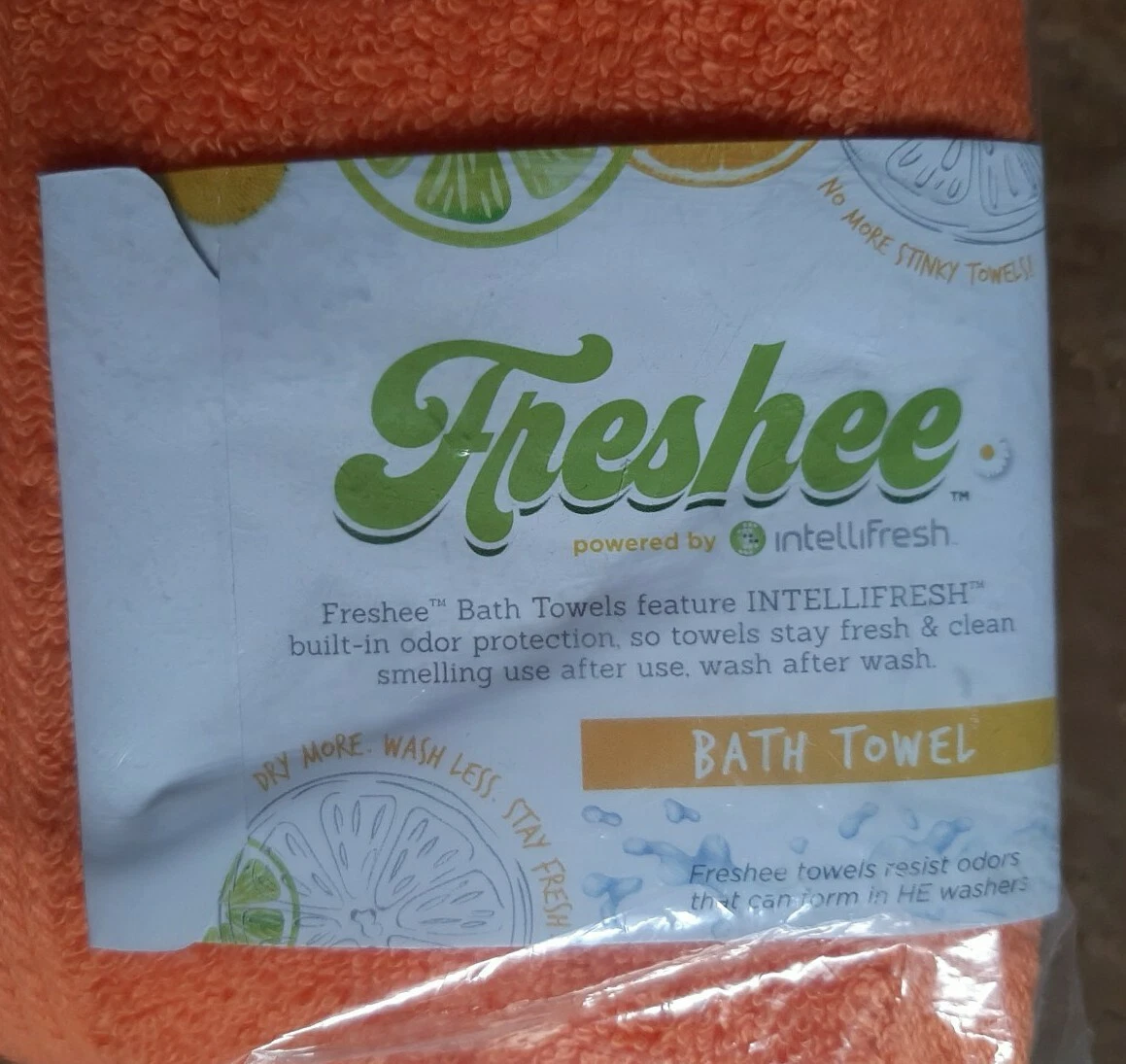 Freshee Bath Towels Set Of Two Orange eBay