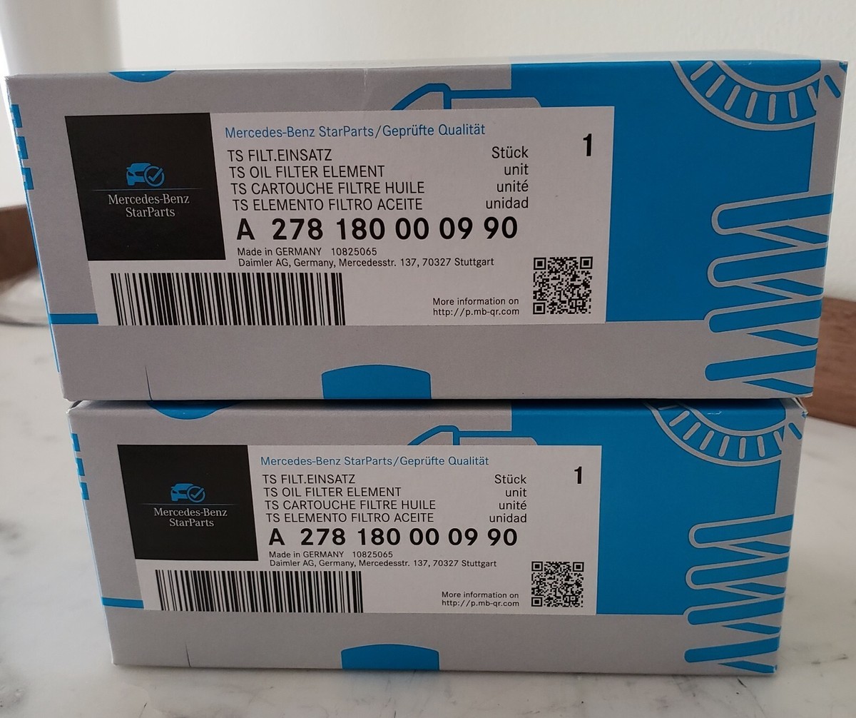 OEM 2X A2781800009 90 Mercedes-BENZ AMG Oil Filter CL63 CLS63 E550