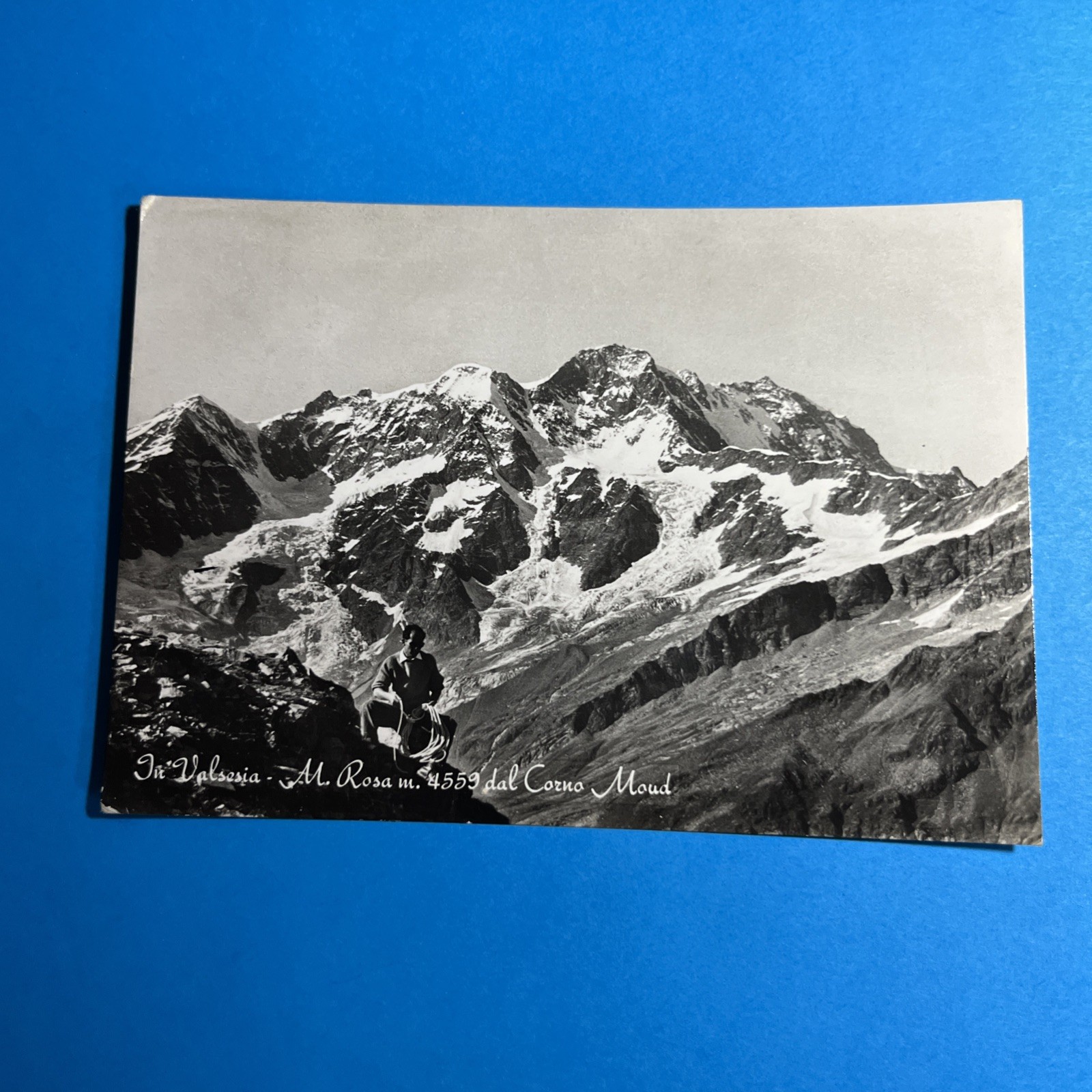 IN VALSESIA M. ROSA DAL CORNO MOUD - CARTOLINA BIANCO E NERO