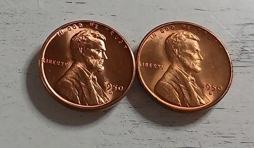 1950-D & S BU Lincoln Wheat Cent Lot ~ Free Shipping!