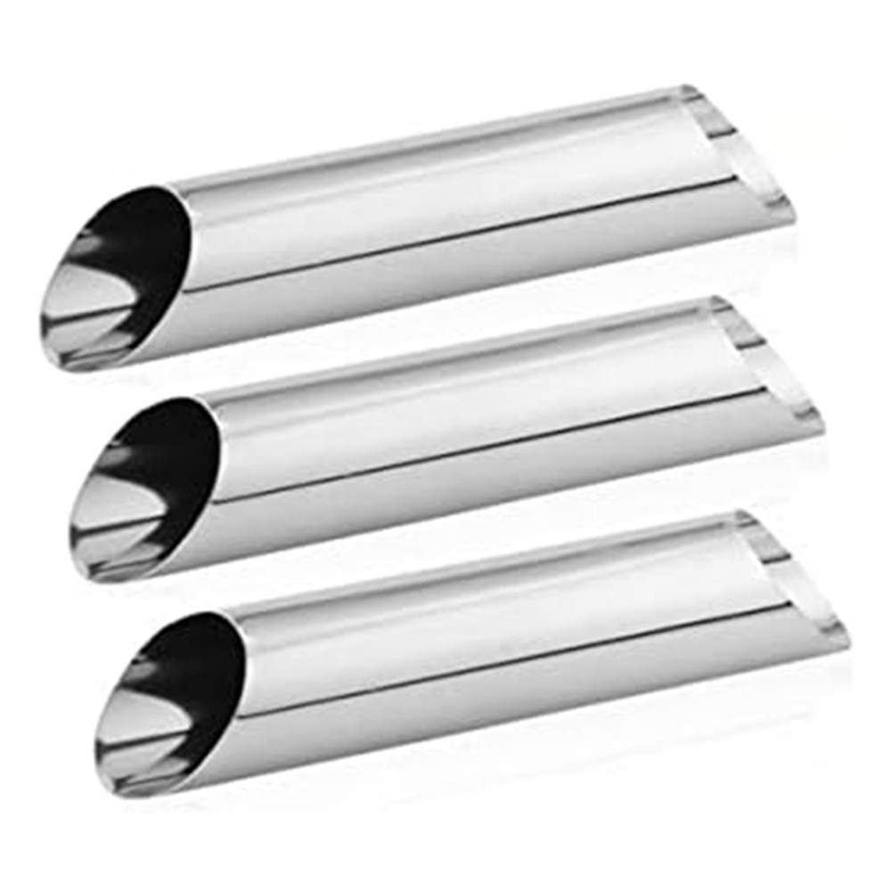 Brioche-Brotlaib-Cannoli-RöHrchen, Edelstahl-Cannoli-Formen, 3 StüCk, Antih4273