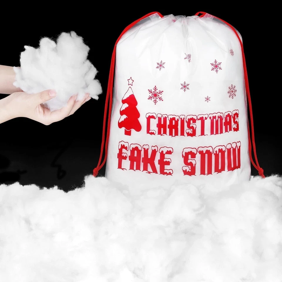 Aodaer Christmas artificial Fake Snow Decor 500g Snow Fluffy Soft Cotton fiber