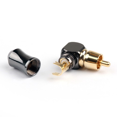 TV Audio Video Connector Right Angle Male Copper Soldering Adapter Accessory - Picture 6 of 12