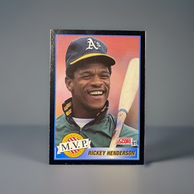 1991 Score Award Winners Rickey Henderson #875 Oakland Athletics MLB Card