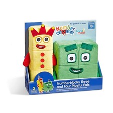 hand2mind Numberblocks Three  Four Playful Pals, Plush Figure Toys, Numbers Kid