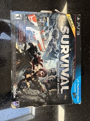 NEW PS3 Cabela's Survival Shadows of Katmai Game w/Top Shot Elite Rifle Gun NEW
