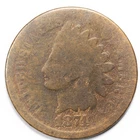 1874 1C Indian Head Penny Cent