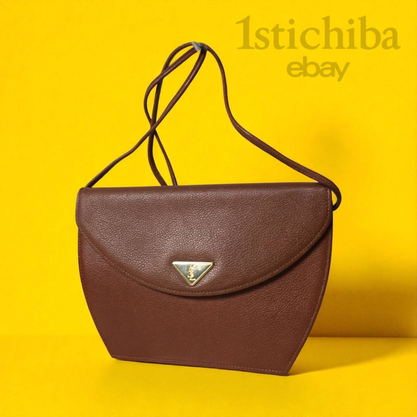 Borsa a tracolla Yves Saint Laurent pelle marrone danneggiata usata