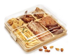 Charcuterie Boards, Bamboo Charcuterie Board with Lid, Cheese Board with Buck...