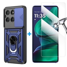 Shockproof Armor Case for Moto G Stylus 5G 2025/2026 Tempered Glass Ring Holder