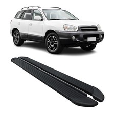 Seitenschweller Trittbretter Schweller für Hyundai Santa Fe 2001-06 Alu Schwarz