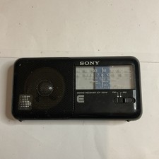 Sony ICF-350W Portable FM AM 2 Band Battery Radio Tested Working