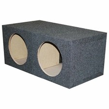 Qpower Empty Woofer Box 2 12" Square Style QMPSQ12E