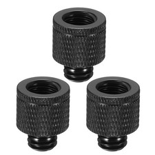 Tripod Screw Adapter Camera Screw Mount M10 Female to 3/8" Male Black 3Pcs