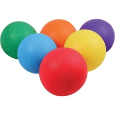 Playground Balls Set of 6 Heavy Rubber Colored Sports Play Outdoor Game