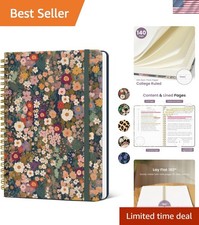 Lined Spiral Journal Notebook for Women, A5 Cute College Ruled Hardcover Note...
