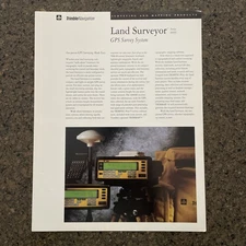Trimble Navigation Land Surveyor Series 4000 GPS Survey System Brochure