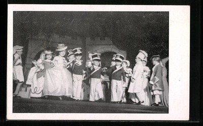 Postcard Carpenter's Lilliputian in Costumes 