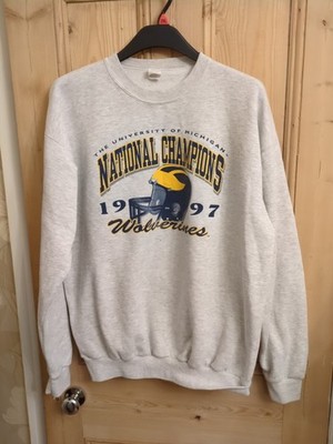 Vintage Michigan Wolverines Football National Champs Sweatshirt Gr. XL 1997...