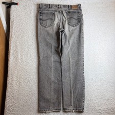 80s Lee Jeans Mens 36x32 (34x31) Faded acid Black Straight Leg Denim Made in USA