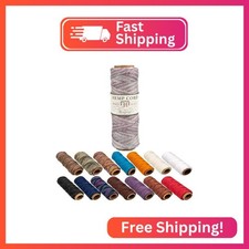 Craft County 100 Hemp Cord Spools   205 ft 62.5m Crafting Cord with a Polishe