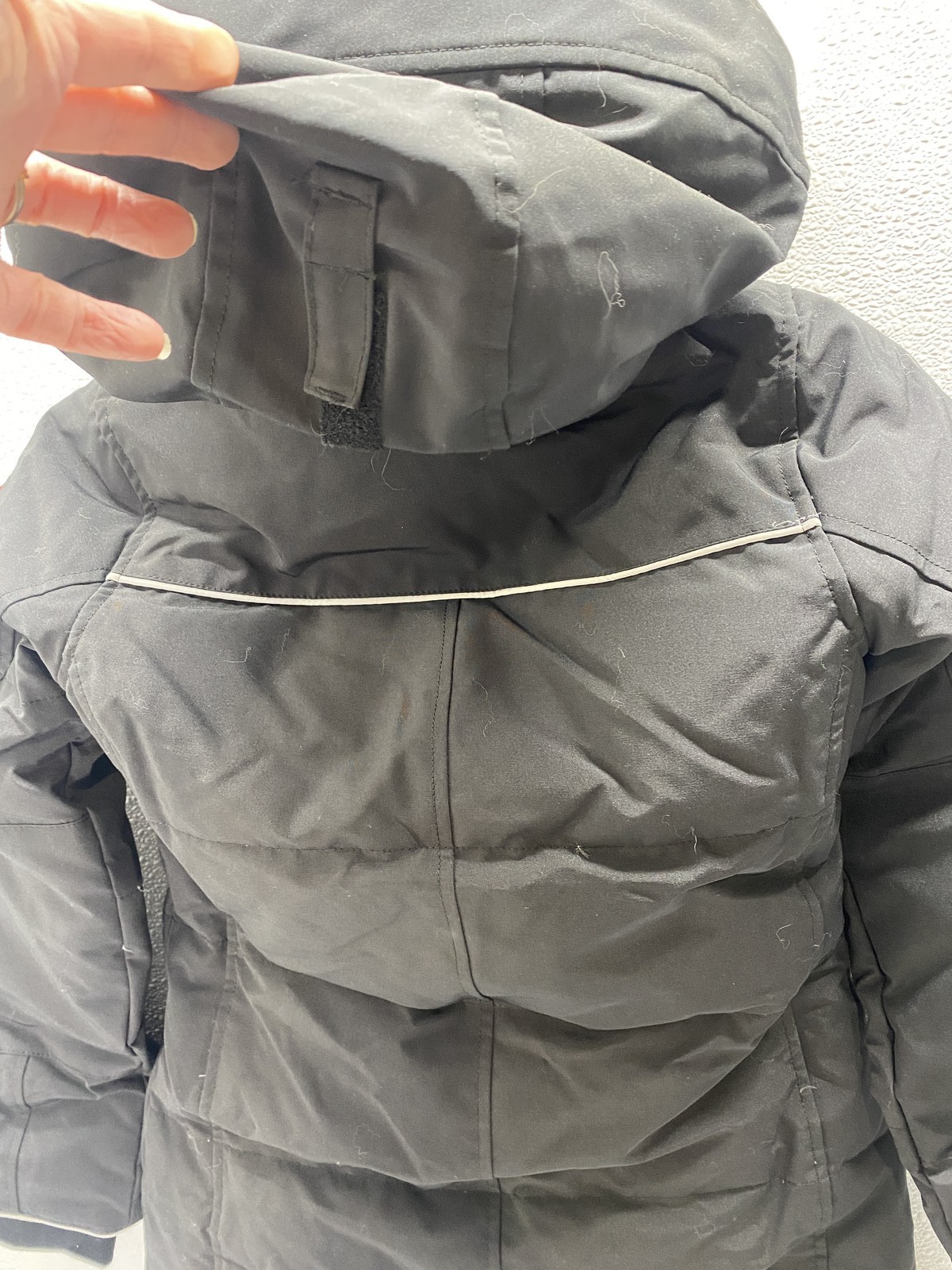 Canada Goose Girls Youth Juniper Real Fur Trim Winter Coat Size M(10-12) Black thumbnail 9