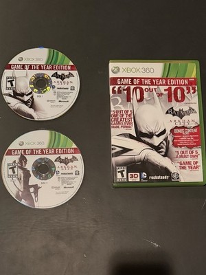 WB Games Batman: Arkham City GOTY Xbox 360 w/ Case 2 Discs T NTSC-U/C