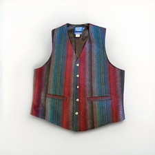 Authentic Vintage Pendleton Virgin Wool Ombr  Striped Vest Men  s Size 44