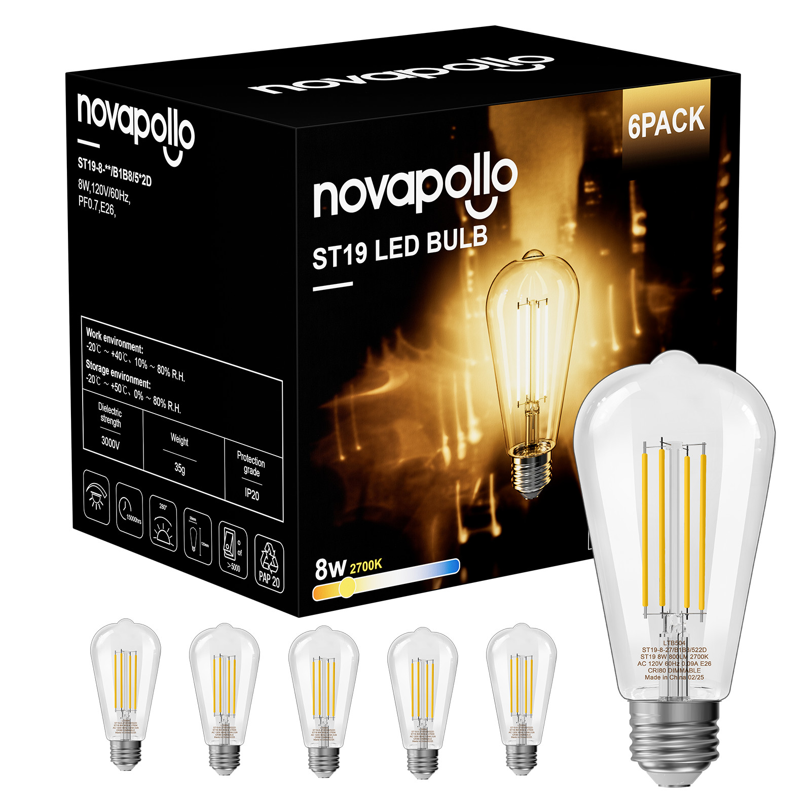 100w Equivalent 800lm 2700k Soft Warm 4/6/12 Pack