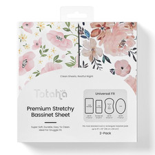 Premium Stretchy Bassinet Sheets for Baby Girl, Silky Comfort Cradle Sheets Fitt