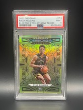 2022 Ryan Rollins Obsidian Yellow Flood 02/10 + Jersey Match# 1/1 Rookie + PSA 9