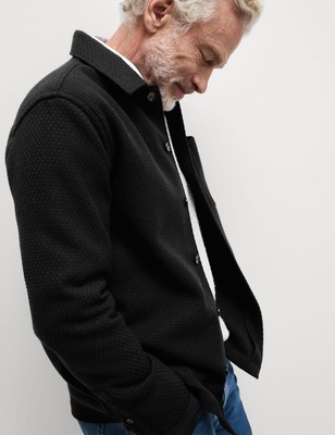 Marks & Spencer Mens Black Regular Men Overshirt - M&S
