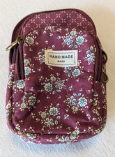 Small Crossbody Bags for Women - Cute Floral Crossbody Purse Cloth Fuchsia READ