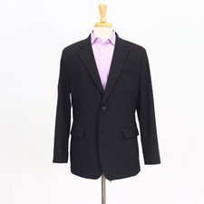 Banana Republic 44R Gray Sport Coat Blazer Jacket Solid 2-Button Polyester