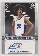 2022-23 Leaf Draft Base Auto White /99 Trentyn Flowers #BA-TF1 Auto 0fn0